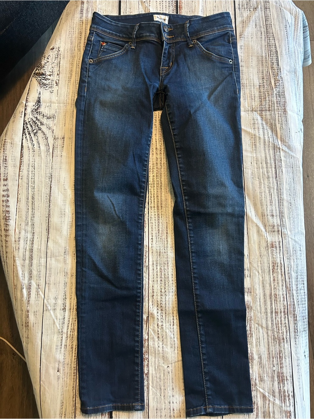 Hudson Nicole Ankle Skinny Jeans Dark Wash Size 26 Excellent Condition